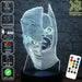 Batman and Joker half faces- LED Night Light 7 Colours + Remote Control - Kustombox