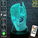 Batman and Joker half faces- LED Night Light 7 Colours + Remote Control - Kustombox