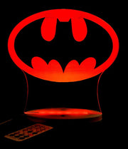 Batman Gotham Sky Light Logo Personalised Name Light 3D LED Night Light 7 Colours + Remote Control - Kustombox