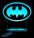 Batman Logo Gotham Sky Light Personalised Name Light 3D LED Night Light 7 Colours + Remote Control - Kustombox