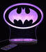 Batman Logo Gotham Sky Light Personalised Name Light 3D LED Night Light 7 Colours + Remote Control - Kustombox
