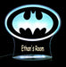 Batman Logo Gotham Sky Light Personalised Name Light 3D LED Night Light 7 Colours + Remote Control - Kustombox