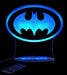 Batman Logo Gotham Sky Light Personalised Name Light 3D LED Night Light 7 Colours + Remote Control - Kustombox