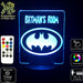 Batman Personalised Name Light - LED Night Light 7 Colours + Remote Control - Kustombox