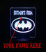 Batman Personalised Name Light - LED Night Light 7 Colours + Remote Control - Kustombox