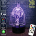 Batman Statue Gotham City - LED Night Light 7 Colours + Remote Control - Kustombox