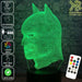 Batman Wire Mask Side Face - LED Night Light 7 Colours + Remote Control - Kustombox