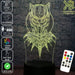 Black Panther Face Mask Avengers- LED Night Light 7 Colours + Remote Control - Kustombox