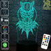 Black Panther Face Mask Avengers- LED Night Light 7 Colours + Remote Control - Kustombox