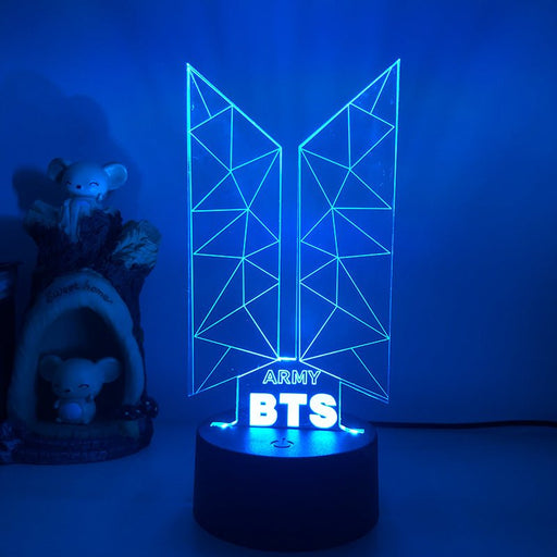 BTS Army Music Logo - LED Night Light 7 Colours + Remote Control - Kustombox