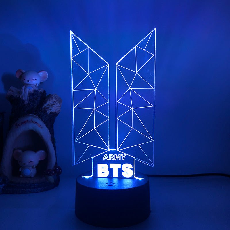 BTS Army Music Logo - LED Night Light 7 Colours + Remote Control - Kustombox