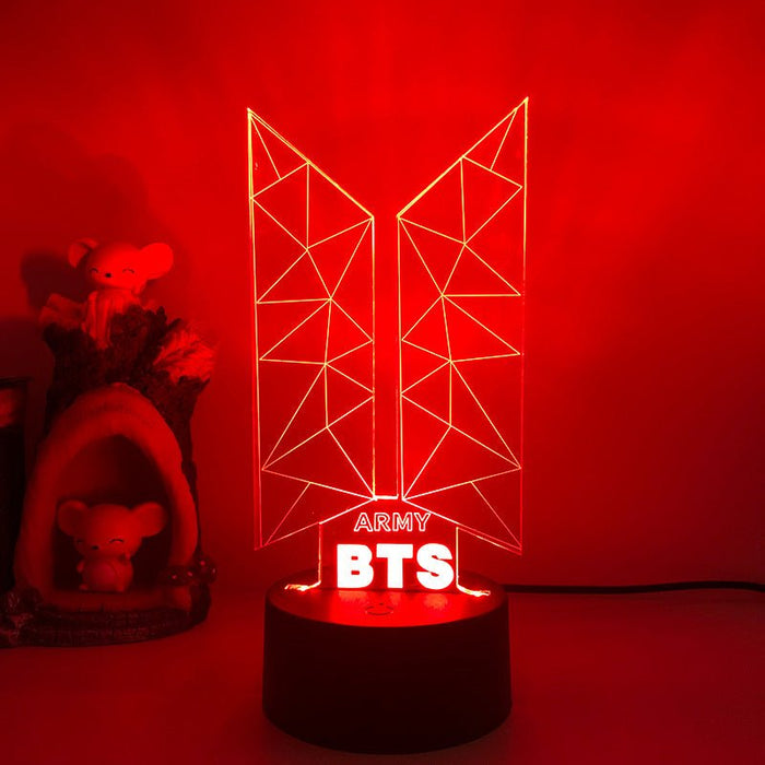 BTS Army Music Logo - LED Night Light 7 Colours + Remote Control - Kustombox