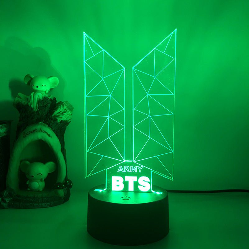 BTS Army Music Logo - LED Night Light 7 Colours + Remote Control - Kustombox