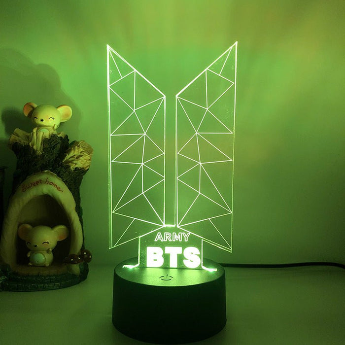 BTS Army Music Logo - LED Night Light 7 Colours + Remote Control - Kustombox