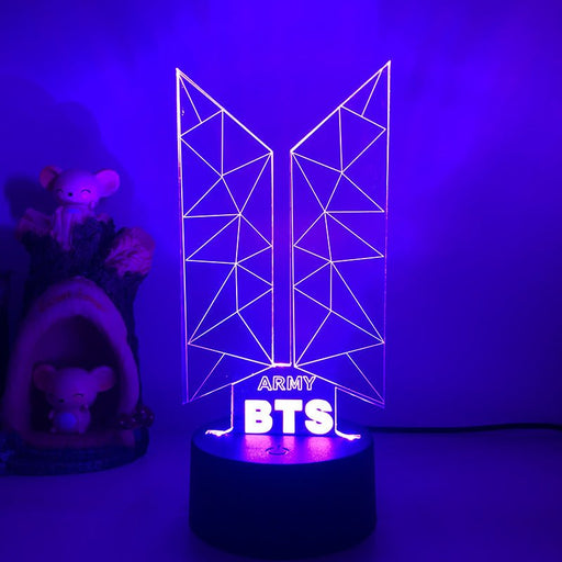 BTS Army Music Logo - LED Night Light 7 Colours + Remote Control - Kustombox