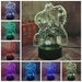 Captain Levi Ackerma & Hange Zoë Attack of Titans - 3D LED Night Light 7 Colours + Remote Control - Kustombox Attack on titan