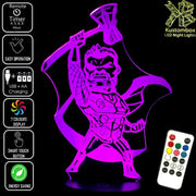 Cartoon Thor Statue Hammer Ragnarok 3D LED Night Light 7 Colour Remote Control - KustomboxNight Lights & Ambient LightingKustomboxStandard Size