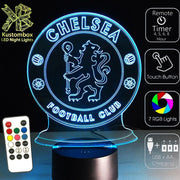 CHELSEA Football Club LED Night Light 7 Colours + Remote Control - Kustombox EFC
