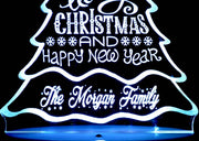 Christmas Tree Personalised Name Light 3D LED Night Light 7 Colours + Remote Control - Kustombox xmas