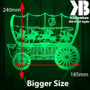 Cowboy Horse Wagon Western- 3D LED Night Light 7 Colours + Remote Control - Kustombox