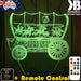 Cowboy Horse Wagon Western- 3D LED Night Light 7 Colours + Remote Control - Kustombox