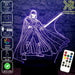 Darth Vader Light Sabre Star Wars - LED Night Light 7 Colours + Remote Control - Kustombox star wars