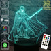 Darth Vader Light Sabre Star Wars - LED Night Light 7 Colours + Remote Control - Kustombox star wars