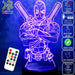 Deadpool 2 Swords Marvel Comics 3D - LED Night Light 7 Colours + Remote Control - Kustombox