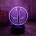 Deadpool Mask Logo Marvel Comics 3D - LED Night Light 7 Colours + Remote Control - Kustombox