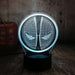 Deadpool Mask Logo Marvel Comics 3D - LED Night Light 7 Colours + Remote Control - Kustombox