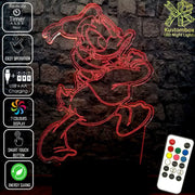 Donald Duck Character Disney- 3D LED Night Light 7 Colours + Remote Control - Kustombox