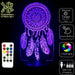 Dream Catcher - 3D LED Night Light 7 Colours + Remote Control - Kustombox