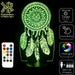 Dream Catcher - 3D LED Night Light 7 Colours + Remote Control - Kustombox