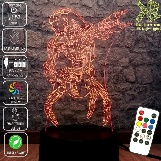 Droideka Imperial destroyer droid Star Wars - LED Night Light 7 Colours + Remote Control - Kustombox