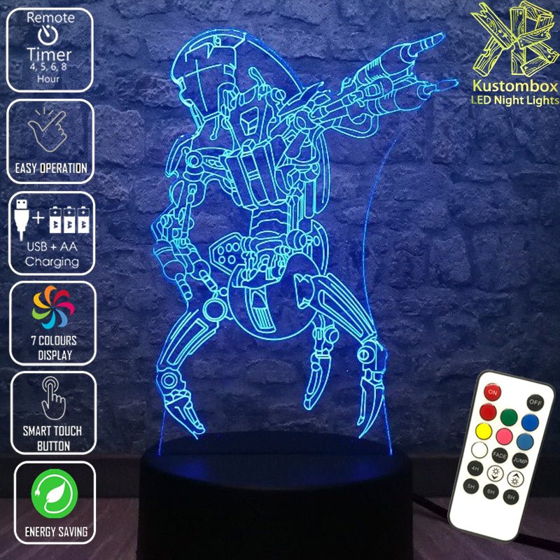 Droideka Imperial destroyer droid Star Wars - LED Night Light 7 Colours + Remote Control - Kustombox