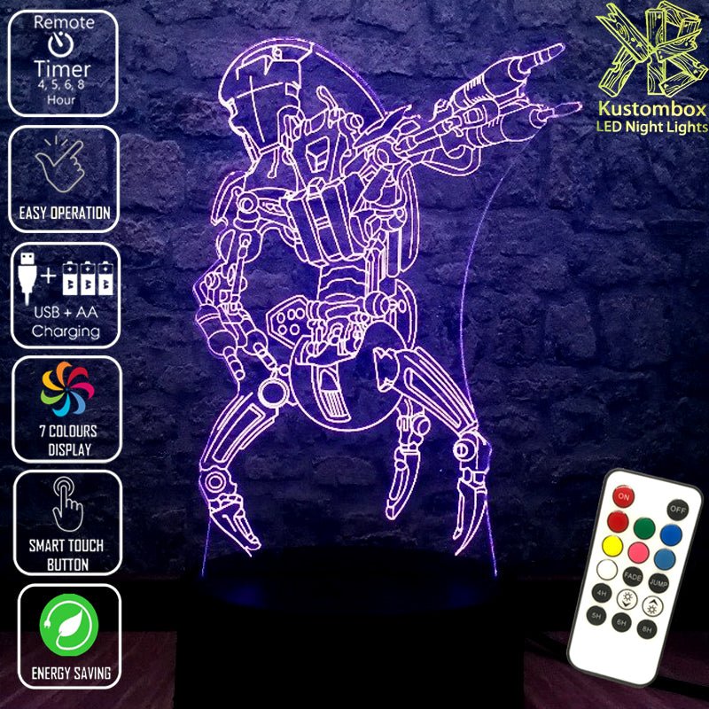 Droideka Imperial destroyer droid Star Wars - LED Night Light 7 Colours + Remote Control - Kustombox