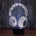 Earphones Wire Frame - 3D LED Night Light 7 Colours + Remote Control - Kustombox