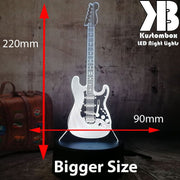 Electric Guitar - 3D LED Night Light 7 Colours + Remote Control - Kustombox music