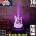 Electric Guitar - 3D LED Night Light 7 Colours + Remote Control - Kustombox music