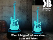 Electric Guitar - 3D LED Night Light 7 Colours + Remote Control - Kustombox music