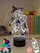 Elsa and Anna Frozen Personalised Name 3d LED Night Light lamp for Childrens Room - KustomboxDisneyKustomboxStandard Size