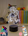 Elsa and Anna Frozen Personalised Name 3d LED Night Light lamp for Childrens Room - KustomboxDisneyKustomboxStandard Size