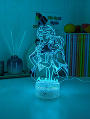 Elsa and Anna Frozen Personalised Name 3d LED Night Light lamp White Crackle Base for Childrens Room - Kustombox