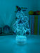 Elsa and Anna Frozen Personalised Name 3d LED Night Light lamp White Crackle Base for Childrens Room - Kustombox
