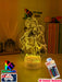Elsa and Anna Frozen Personalised Name 3d LED Night Light lamp White Crackle Base for Childrens Room - Kustombox