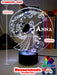 Elsa Frozen Cartoon Personalised Name 3d LED Night Light lamp Black Base for Childrens Room - Kustombox Disney Night Lights