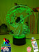 Elsa Frozen Cartoon Personalised Name 3d LED Night Light lamp Black Base for Childrens Room - Kustombox Disney Night Lights