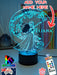 Elsa Frozen Cartoon Personalised Name 3d LED Night Light lamp Black Base for Childrens Room - Kustombox Disney Night Lights