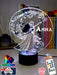 Elsa Frozen Cartoon Personalised Name 3d LED Night Light lamp Black Base for Childrens Room - Kustombox Disney Night Lights