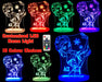 Elsa Frozen Personalised Name - 3D LED Night Light 7 Colours + Remote Control - Kustombox